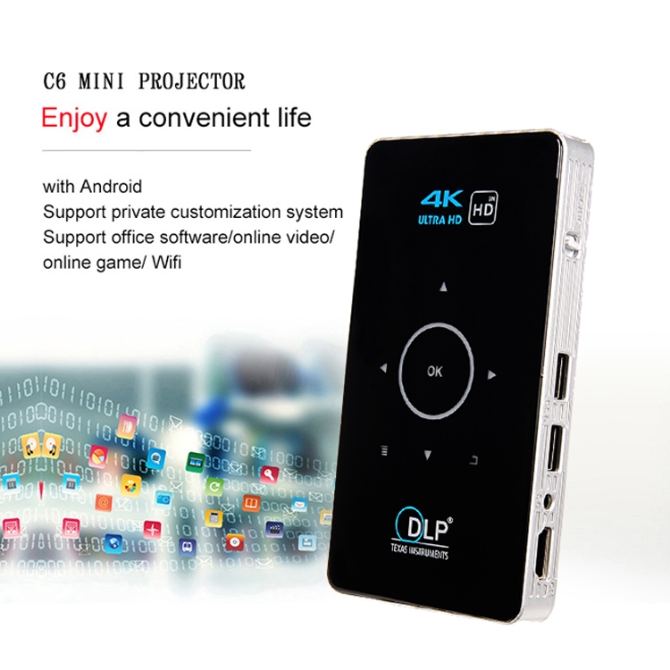 C6-1G-8G-Android-System-DLP-inteligente-DLP-HD-mini-proyector-Portatil-Portatil-Proyector-de-telefono-movil-enchufe-del-Reino-Unido-Negro-TBD0575547903