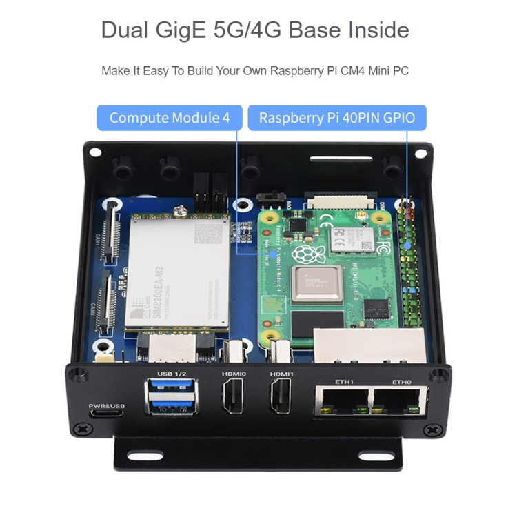 Waveshare-Dual-Gigabit-Ethernet-5G-4G-Caja-de-computadora-con-ventilador-de-enfriamiento-para-Raspberry-PI-CM4-enchufe-de-la-UE-DIY0217EU